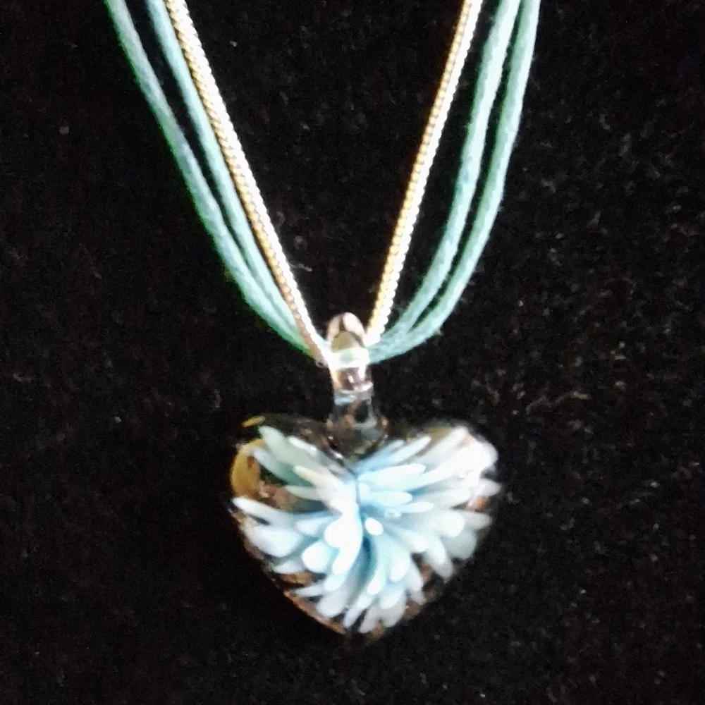 Art Glass Heart Necklace